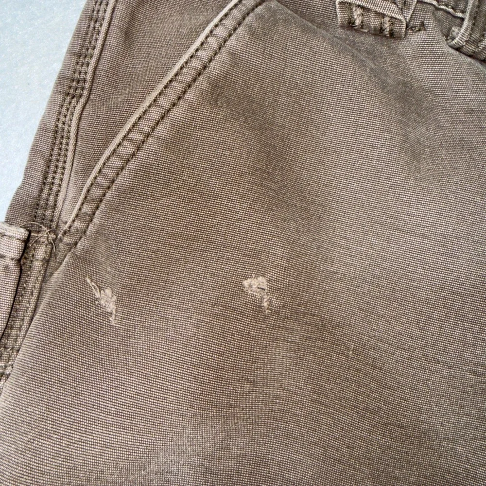 Smith's Workwear Cargo Pants Mens 34x30 Brown Good Fleece Lined Stretch Utility